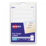 Avery 72782 1/3-Cut File Folder Labels w/SureFeed, Inkjet/Laser, .66 x 3.44, White, 252/PK AVE5230