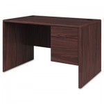 HON H107885R.NN 10700 Series Single Pedestal Desk with Three-Quarter Height Right Pedestal, 48" x 30" x 29.5