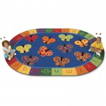 123 ABC Butterfly Fun Oval Rug 3506