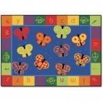 123 ABC Butterfly Fun Rectangle Rug 3513