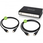Iogear 2-Port Cinema 4K Splitter with HDMI Cables Kit GHSP8422BKIT
