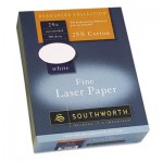 Southworth 25% Cotton Laser Paper, White, 24 lbs., Smooth Finish, 8-1/2 x 11, 500/Box SOU3172410