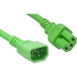 Unirise 2ft Green Power Cord C14-C15 PWCD-C14C15-15A-02F-GRN