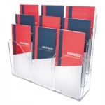 deflecto 3-Tier Document Organizer w/6 Removable Dividers, 14w x 3.5d x 11.5h, Clear DEF47631