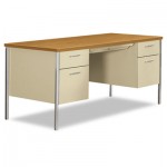 HON H34962.C.L 34000 Series Double Pedestal Desk, 60" x 30" x 29.5", Harvest/Putty HON34962CL
