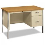 HON H34002R.C.L 34000 Series Right Pedestal Desk, 45.25" x 24" x 29.5", Harvest/Putty HON34002RCL