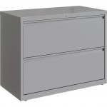 Lorell 36" Silver Lateral File - 2-Drawer 00037