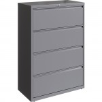Lorell 36" Silver Lateral File - 4-Drawer 00039