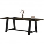 KFI 36x96" Solid Wood Top Midtown Table T3696BMTLFTE