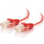 C2G 3ft Cat6 Snagless Unshielded (UTP) Slim Ethernet Network Patch Cable - Red 01166
