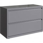 Lorell 42" Silver Lateral File - 2-Drawer 00041