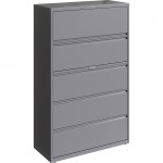 Lorell 42" Silver Lateral File - 2-Drawer 00044
