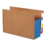 Smead 5 1/4" Exp File Pockets, Straight Tab, Legal, Blue, 10/Box SMD74689