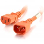 C2G 5ft 18AWG Power Cord (IEC320C14 to IEC320C13) - Orange 17500