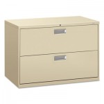 HON 600 Series Two-Drawer Lateral File, 42w x 19-1/4d, Putty HON692LL