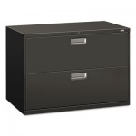 HON 600 Series Two-Drawer Lateral File, 42w x 19-1/4d, Charcoal HON692LS