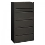 HON 700 Series Five-Drawer Lateral File w/Roll-Out & Posting Shelf, 36w, Charcoal HON785LS