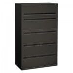 HON 700 Series Five-Drawer Lateral File w/Roll-Out & Posting Shelves, 42w, Charcoal HON795LS