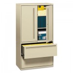 HON 700 Series Lateral File w/Storage Cabinet, 36w x 19-1/4d, Putty HON785LSL