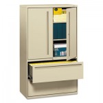 HON 700 Series Lateral File w/Storage Cabinet, 42w x 19-1/4d, Putty HON795LSL