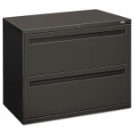 HON 700 Series Two-Drawer Lateral File, 36w x 19-1/4d, Charcoal HON782LS