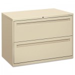 HON 700 Series Two-Drawer Lateral File, 42w x 19-1/4d, Putty HON792LL