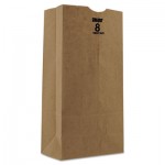 89319 #8 Paper Grocery Bag, 50lb Kraft, Heavy-Duty 6 1/8 x 4 1/8 x 12 7/16
