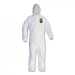 KleenGuard KCC 46115 A30 Elastic-Back & Cuff Hooded Coveralls, White, 2X-Large, 25/Case KCC46115
