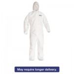 KCC 44325 A40 Elastic-Cuff Hooded Coveralls, White, 2X-Large, 25/Case KCC44325
