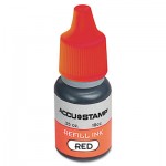 COSCO ACCU-STAMP Gel Ink Refill, Red, 0.35 oz Bottle COS090683