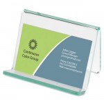 Acrylic Transparent Green Edge Business Card Holder 80657