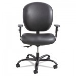 Safco Alday Intensive-Use Chair, Supports up to 500 lbs., Black Seat/Black Back, Black Base SAF3391BV