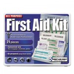 FAE-110 All-Purpose First Aid Kit, 21 Pieces, 4 3/4 x 3 x 1/2, Blue/White FAO110