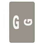 Smead Alpha-Z Color-Coded Second Letter Labels, Letter G, Gray, 100/Pack SMD67177