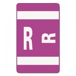 Smead Alpha-Z Color-Coded Second Letter Labels, Letter R, Purple, 100/Pack SMD67188