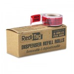 Redi-Tag Arrow Message Page Flag Refills, "Sign Here", Red, 6 Rolls of 120 Flags/Box RTG91002