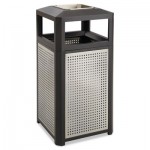 Safco Ashtray-Top Evos Series Steel Waste Container, 38 gal, Black SAF9935BL