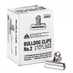 X-ACTO Bulldog Clips, Steel, 1/2" Capacity, 2-1/4"w, Nickel-Plated, 36/Box EPI2002LMR