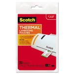 Scotch Business Card Size Thermal Laminating Pouches, 5 mil, 3 3/4 x 2 3/8, 20/Pack MMMTP585120