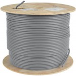 Tripp Lite Cat5e 350 MHz Bulk Solid-Core Plenum-Rated PVC Cable, Gray, 1000 ft N024-01K-GY