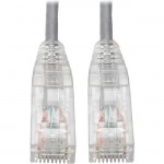 Tripp Lite Cat6 UTP Patch Cable (RJ45) - M/M, Gigabit, Snagless, Molded, Slim, Gray, 8 in N201-S8N-GY