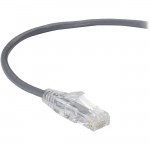 Black Box CAT6A UTP Slim-Net Patch Cable, 28AWG, 500-MHz, PVC C6APC28-GY-20