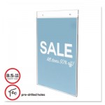deflecto Classic Image Single-Sided Wall Sign Holder, Plastic, 8 1/2 x 11, Clear DEF68201