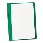 Oxford Clear Front Report Cover, 3 Fasteners, Letter, 1/2" Capacity, Green, 25/Box OXF55856