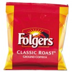 Folgers Coffee, Fraction Pack, Classic Roast, 1.5oz, 42/Carton FOL06430