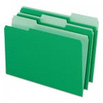 Pendaflex 153 1/3 BGR Colored File Folders, 1/3-Cut Tabs, Legal Size, Green/Light Green, 100/Box PFX15313BGR