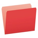 Pendaflex 152 RED Colored File Folders, Straight Tab, Letter Size, Red/Light Red, 100/Box PFX152RED