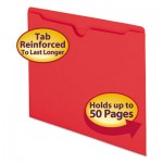 Smead Colored File Jackets w/Reinforced 2-Ply Tab, Letter, 11pt, Red, 100/Box SMD75509