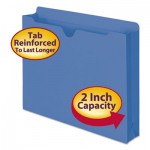 Smead Colored File Jackets with Reinforced Double-Ply Tab, Letter, 11 Pt, Blue, 50/Box SMD75562