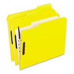Pendaflex Colored Folders With Embossed Fasteners, 1/3 Cut, Letter, Yellow, 50/Box PFX21309
